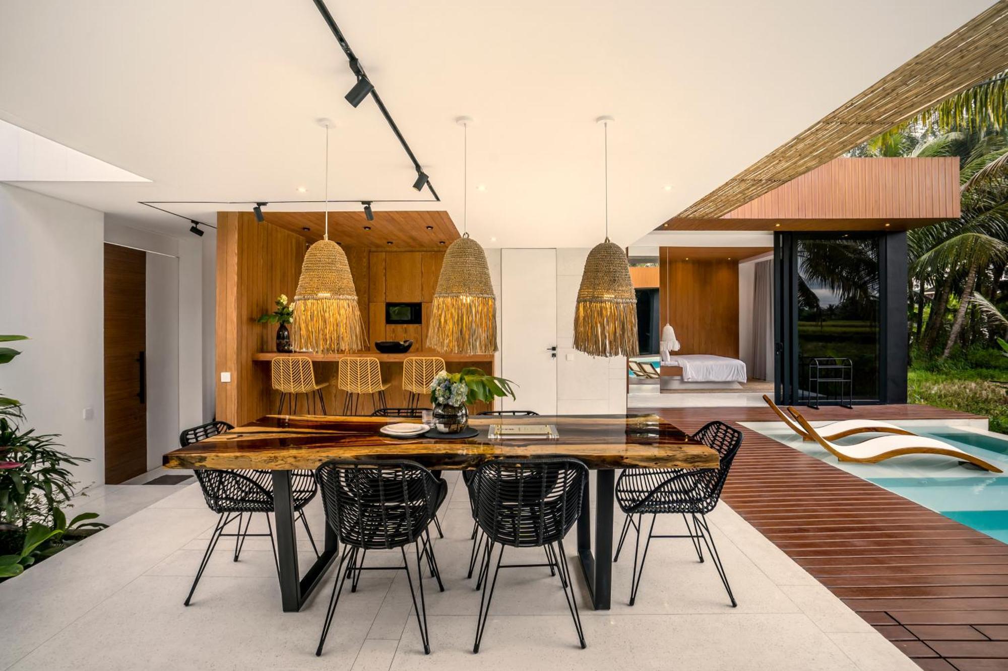 Green Flow Ubud Villas I الغرفة الصورة
