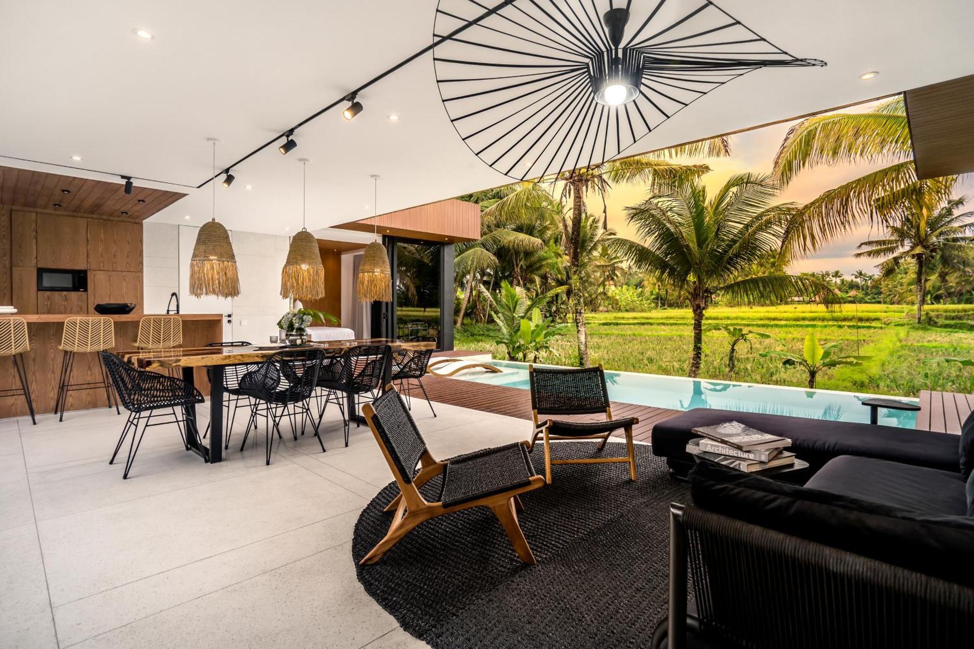 Green Flow Ubud Villas I الغرفة الصورة