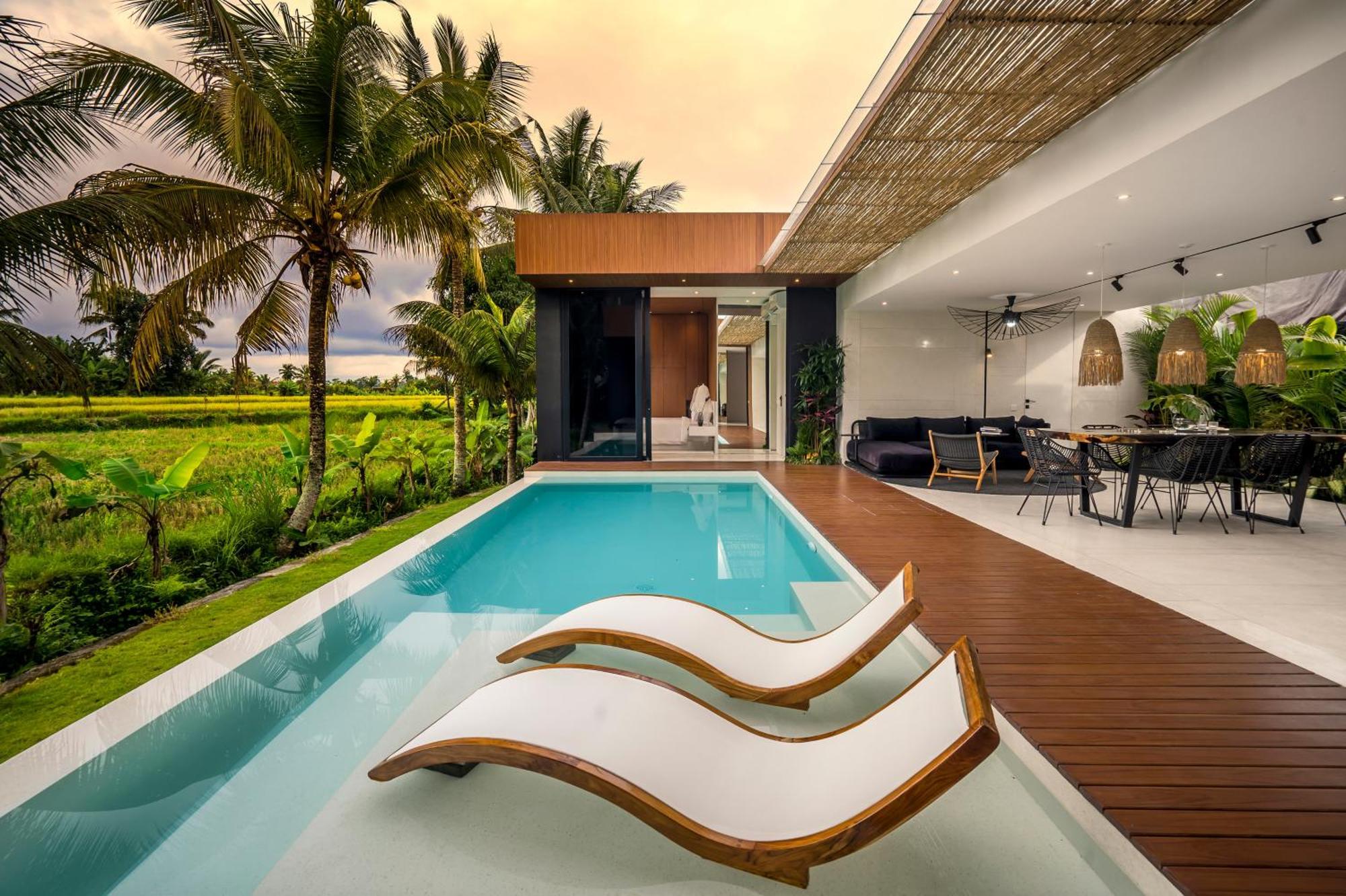 Green Flow Ubud Villas I الغرفة الصورة